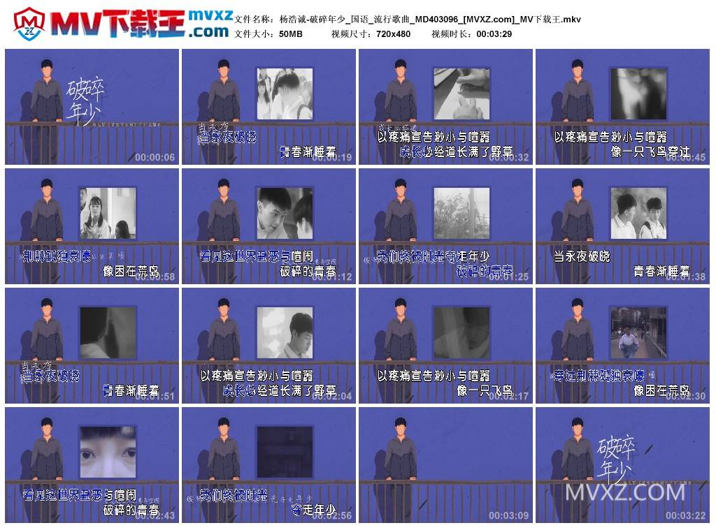 杨浩诚-破碎年少_国语_流行歌曲_MD403096